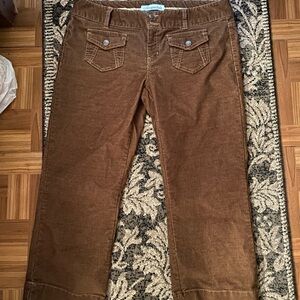 Aeropostale Brown Corduroy Flap Pocket Pants